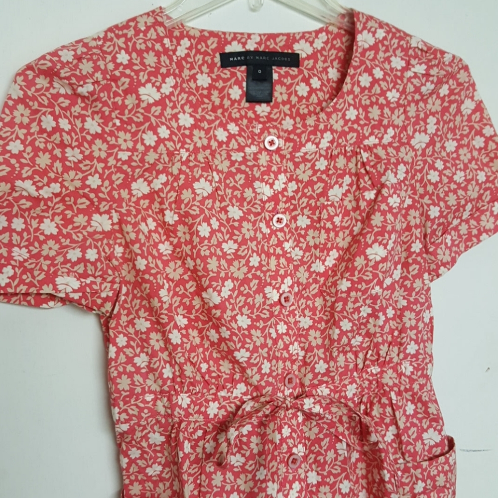 Marc Jacobs Floral Button Down Dress 0